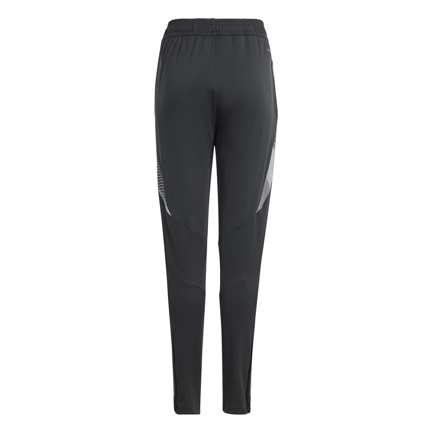 Black-Dark Grey - Back - Adidas Childrens-Kids Tiro 24 Competition Tracksuit Bottoms