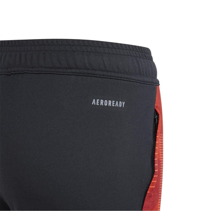 Black-Solar Red - Side - Adidas Childrens-Kids Tiro 24 Competition Tracksuit Bottoms