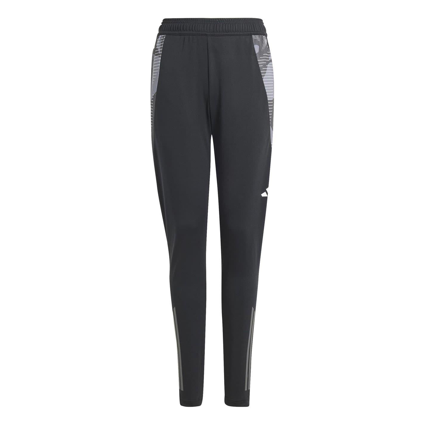 Black-Dark Grey - Front - Adidas Childrens-Kids Tiro 24 Competition Tracksuit Bottoms