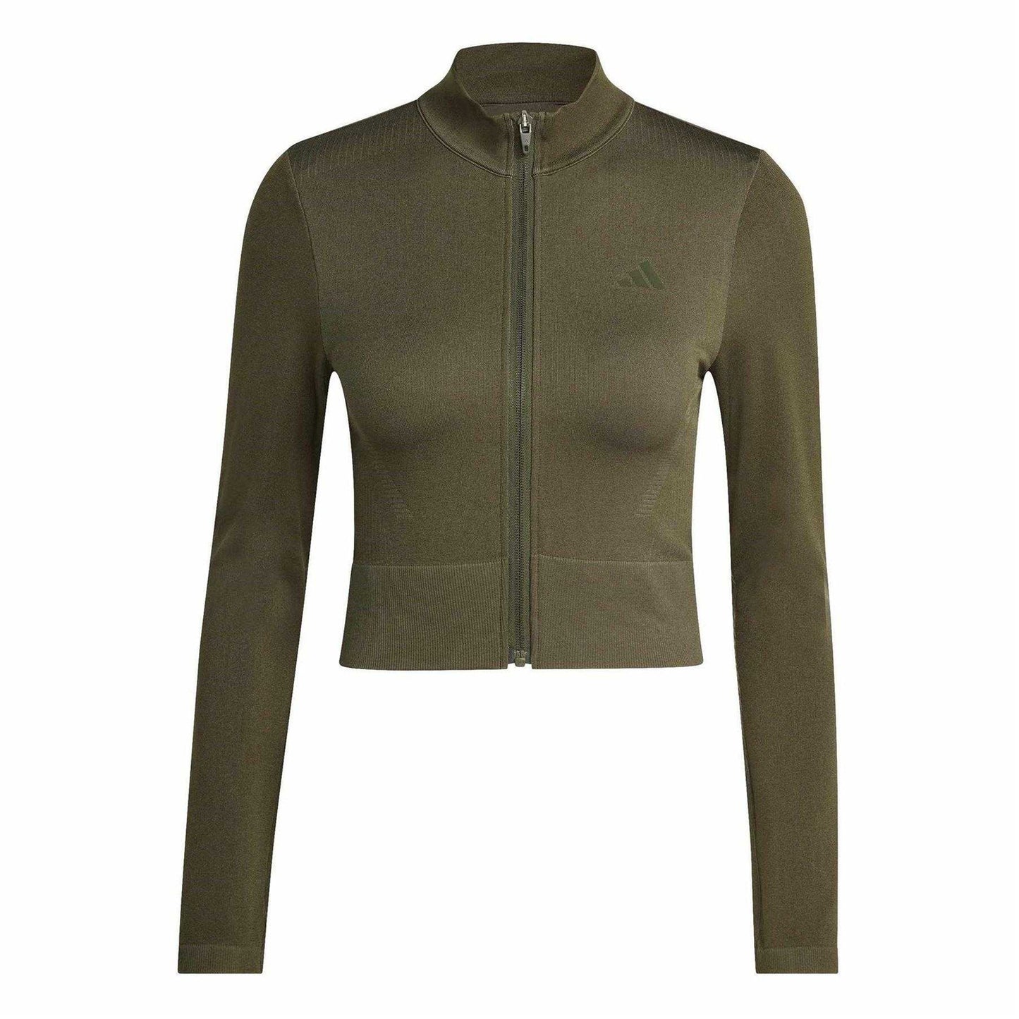 Khaki Tone - Front - Adidas Womens-Ladies Climacool Workout Jacket