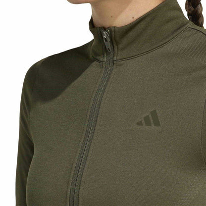 Khaki Tone - Side - Adidas Womens-Ladies Climacool Workout Jacket