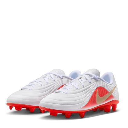 White-Red - Lifestyle - Nike Childrens-Kids Tiempo Club Firm Ground Football Boots