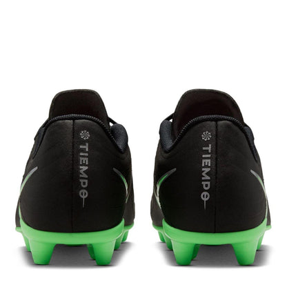 Black-Green - Pack Shot - Nike Childrens-Kids Tiempo Club Firm Ground Football Boots