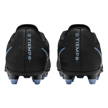 Black-Blue - Back - Nike Childrens-Kids Tiempo Club Firm Ground Football Boots