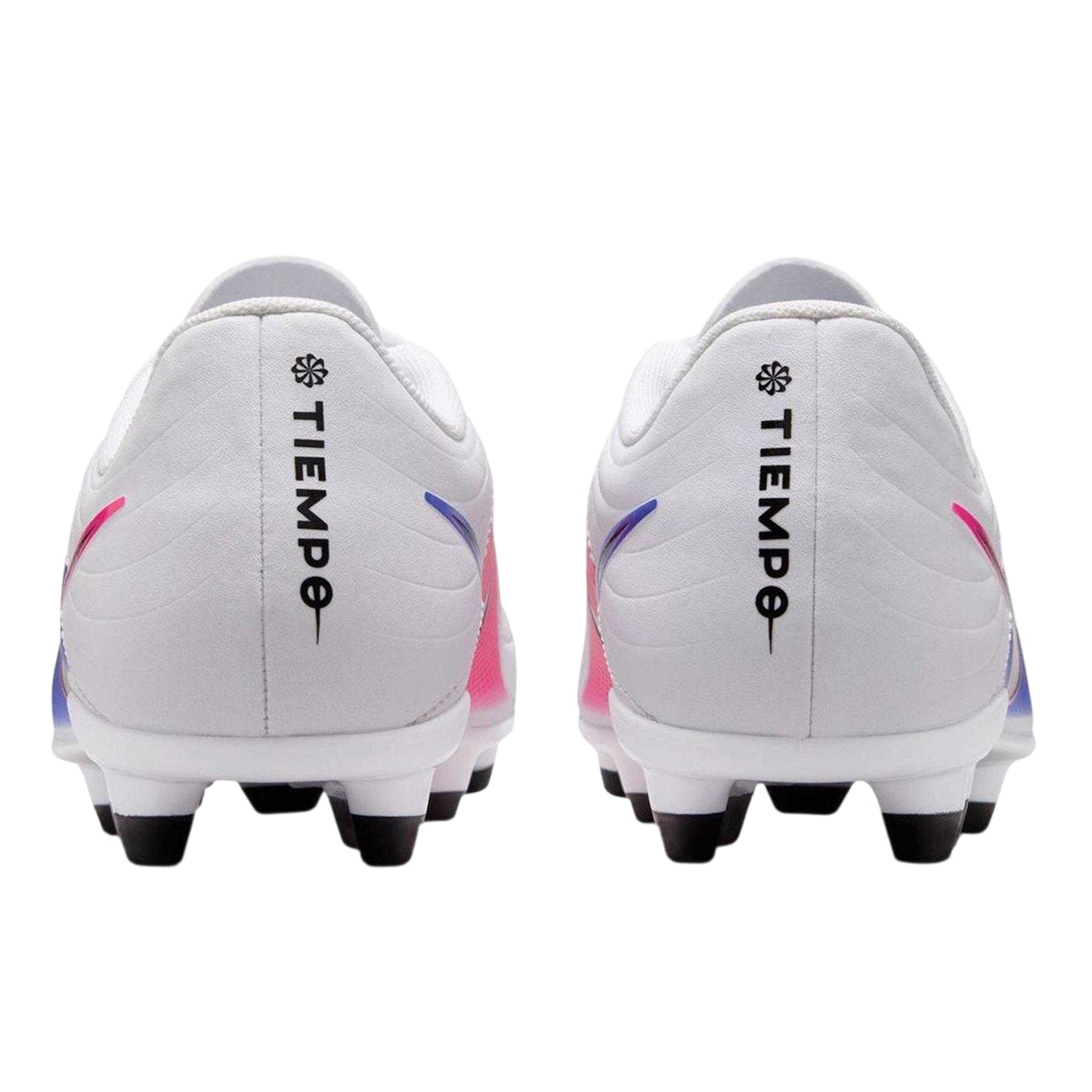 Blue-White-Pink - Back - Nike Childrens-Kids Tiempo Club Firm Ground Football Boots
