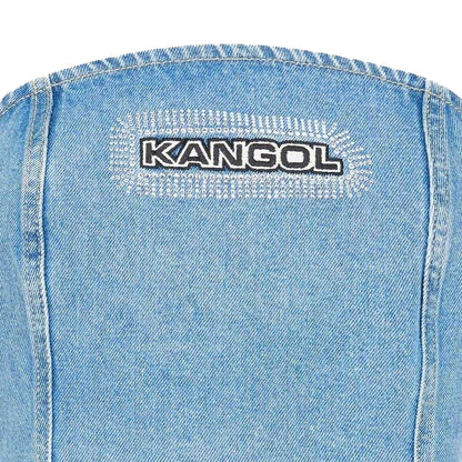 Blue - Side - Kangol Womens-Ladies Denim Bandeau Tube Top