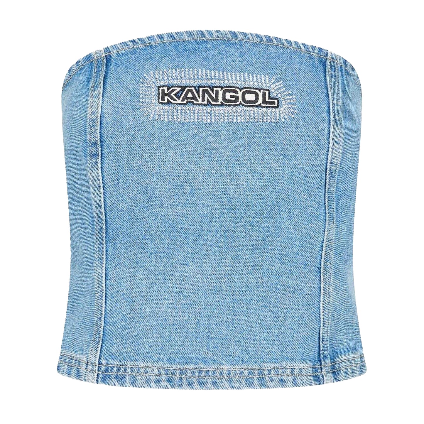 Blue - Front - Kangol Womens-Ladies Denim Bandeau Tube Top