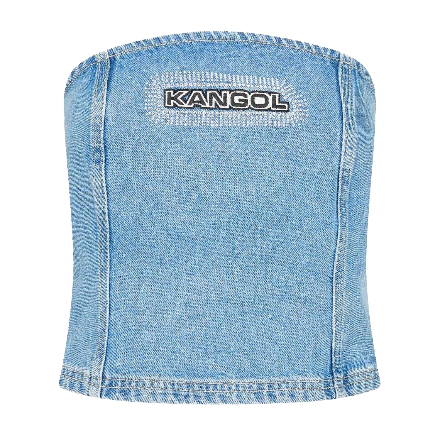 Blue - Front - Kangol Womens-Ladies Denim Bandeau Tube Top