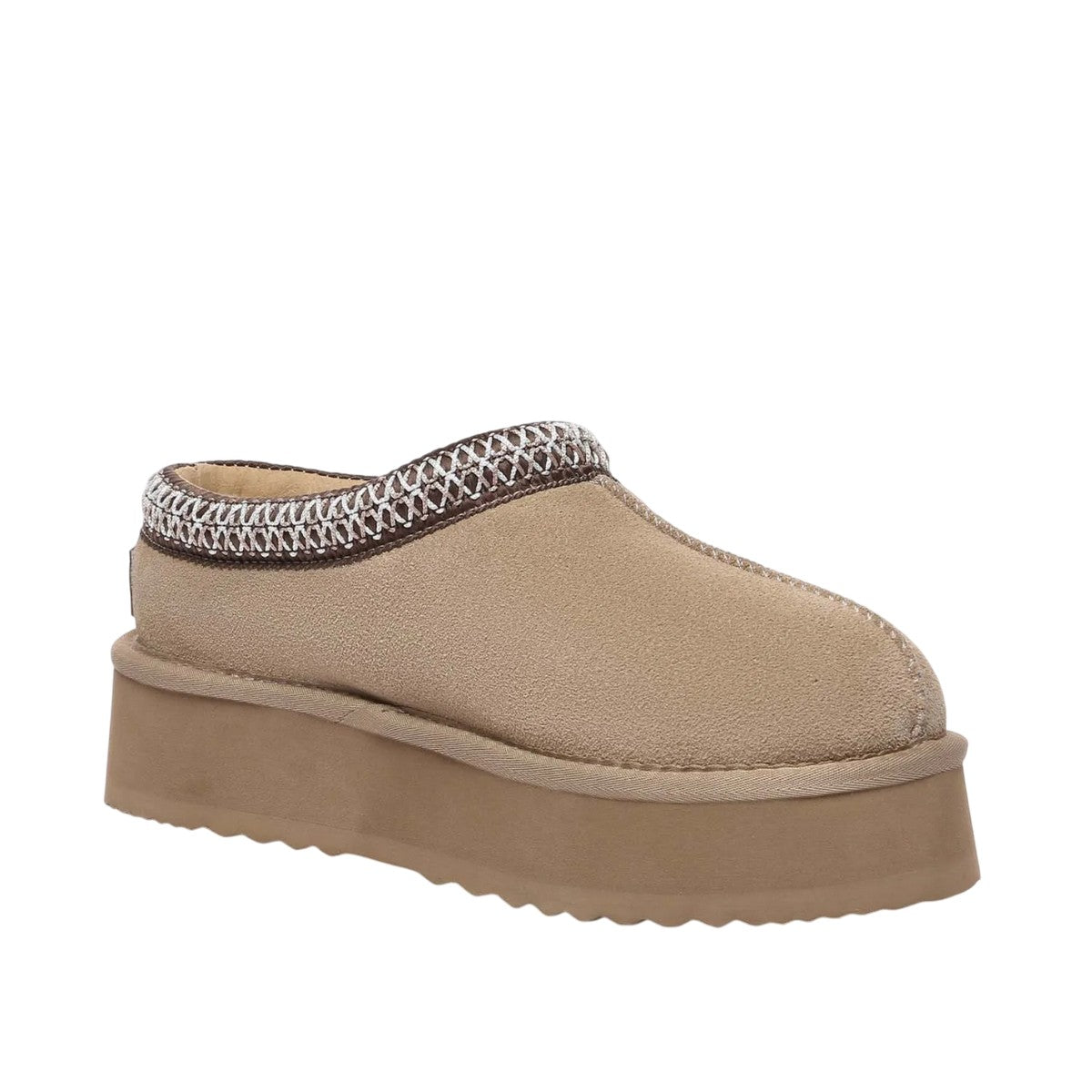 Sand - Lifestyle - EverAu Womens-Ladies Wonga Leather Slippers