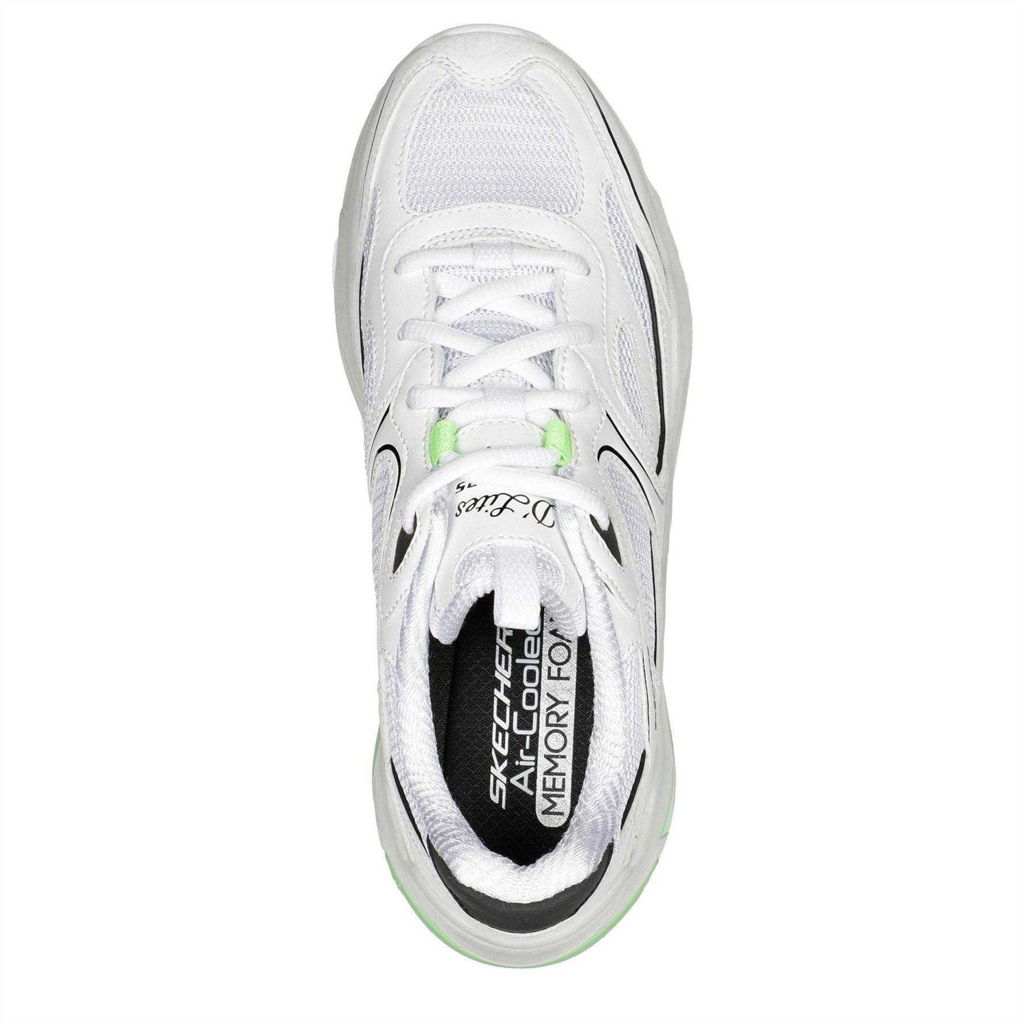 White-Lime - Side - Skechers Childrens-Kids DL Hyperburst Trainers