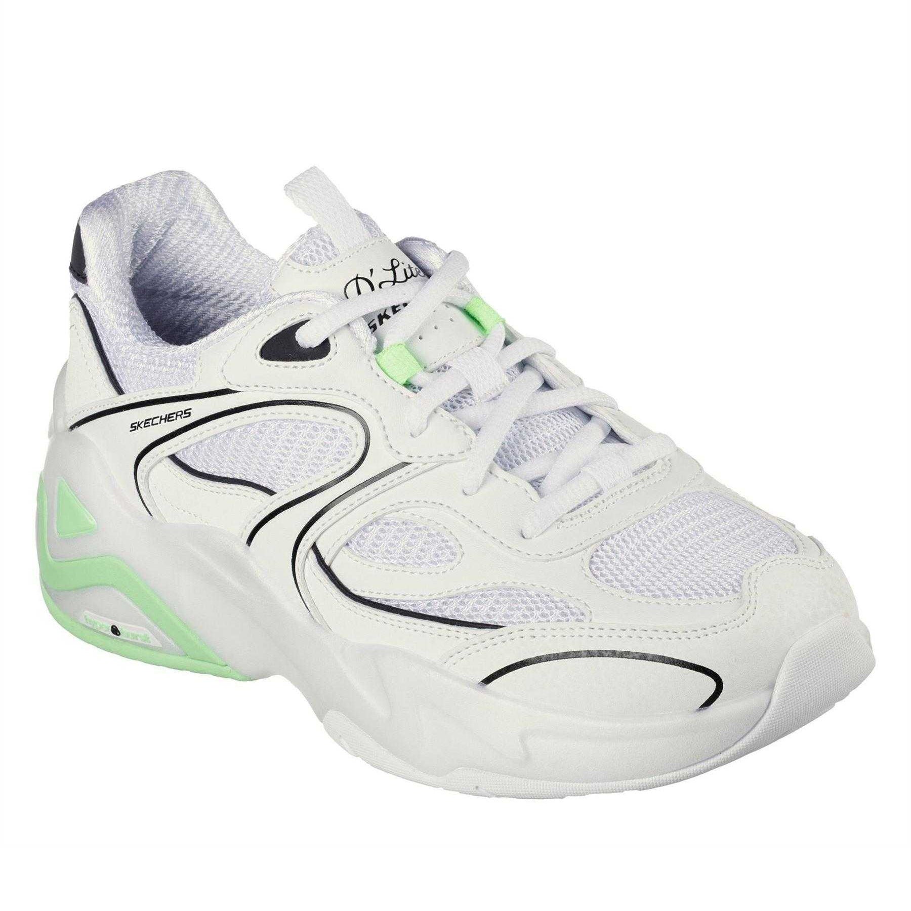 White-Lime - Front - Skechers Childrens-Kids DL Hyperburst Trainers