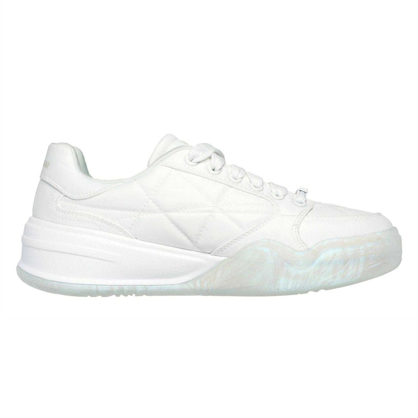 White - Side - Skechers Womens-Ladies Denali Wedge Trainers
