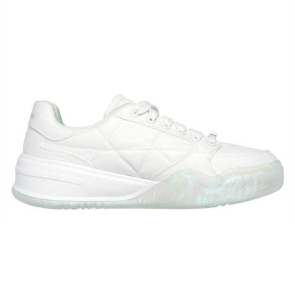 White - Side - Skechers Womens-Ladies Denali Wedge Trainers