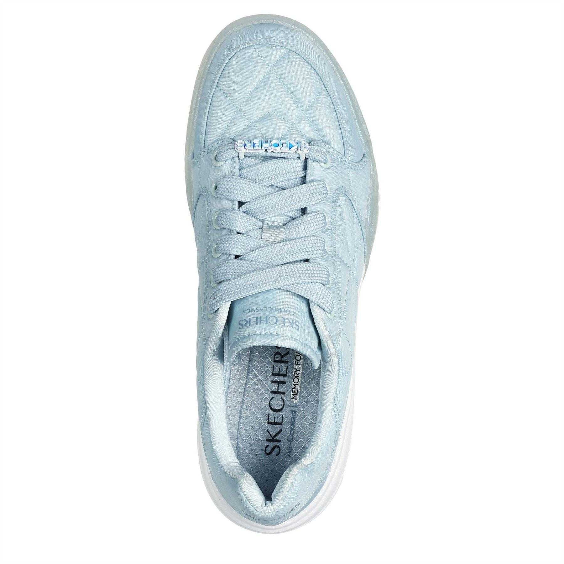 Blue - Lifestyle - Skechers Womens-Ladies Denali Wedge Trainers