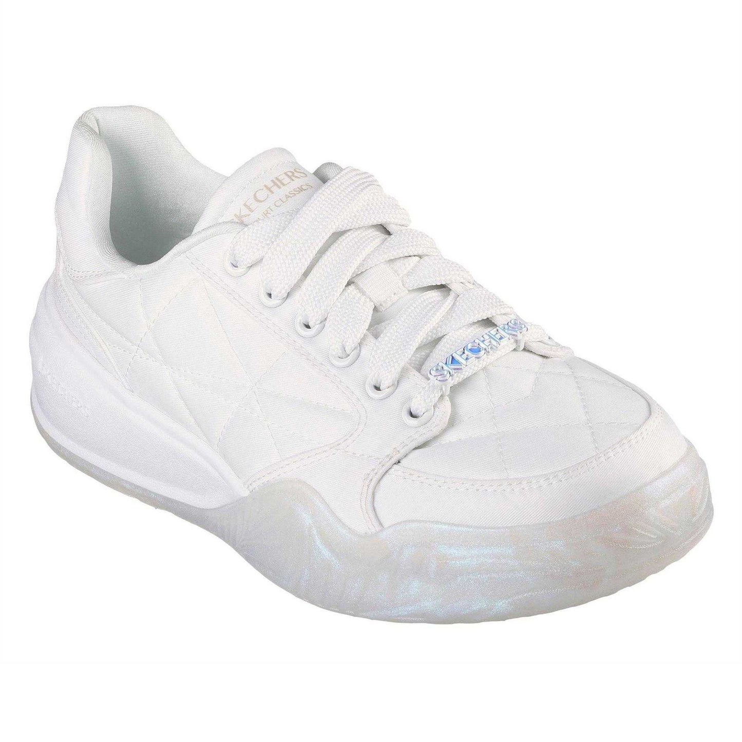 White - Front - Skechers Womens-Ladies Denali Wedge Trainers