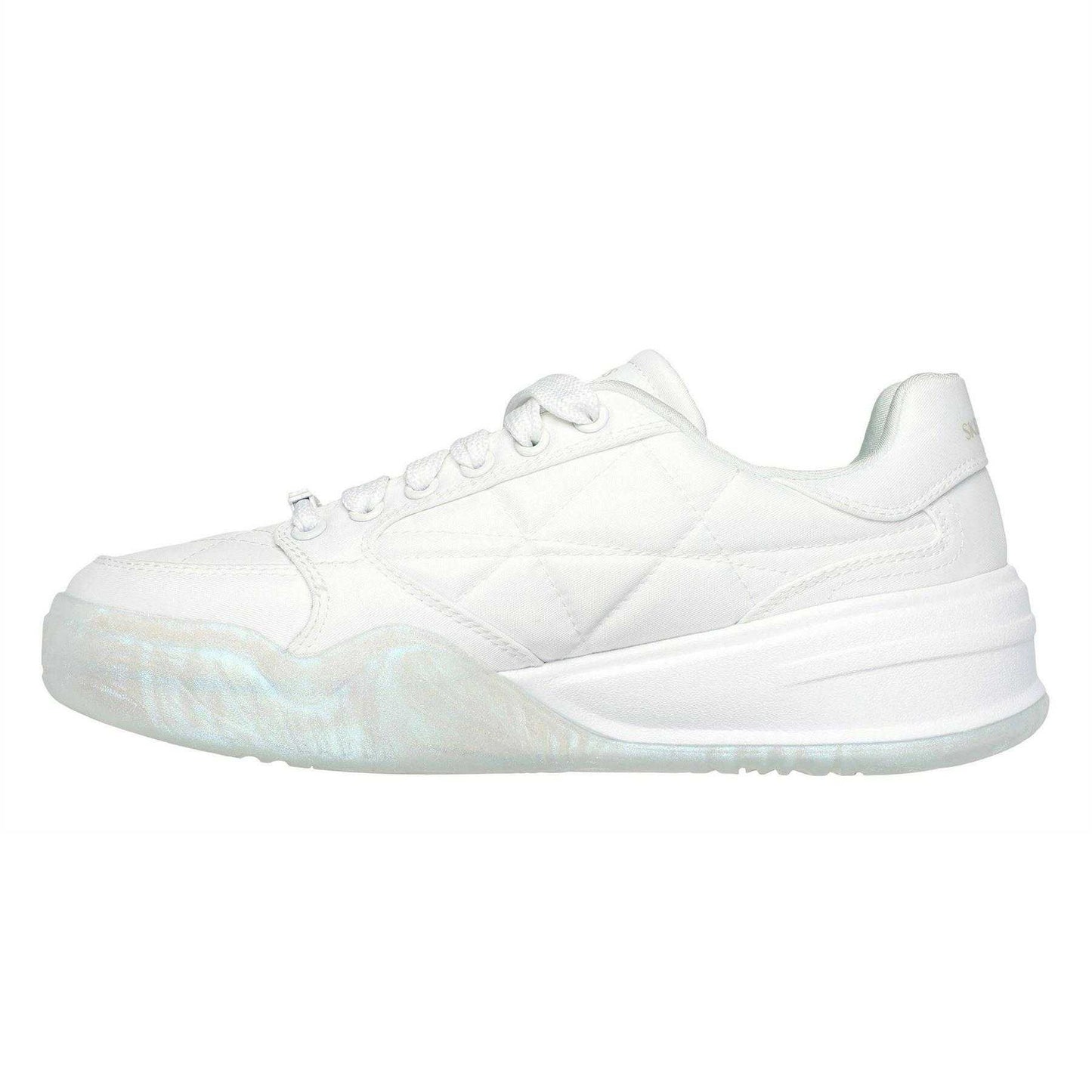 White - Back - Skechers Womens-Ladies Denali Wedge Trainers