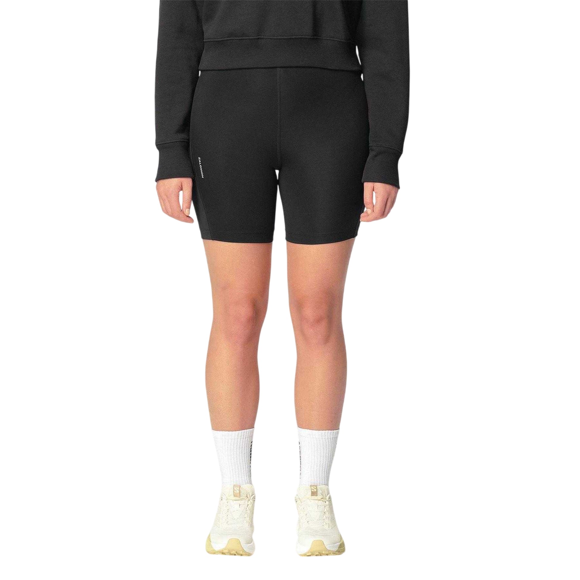 Black - Side - Salomon Womens-Ladies Shakeout Core Fitted Running Shorts