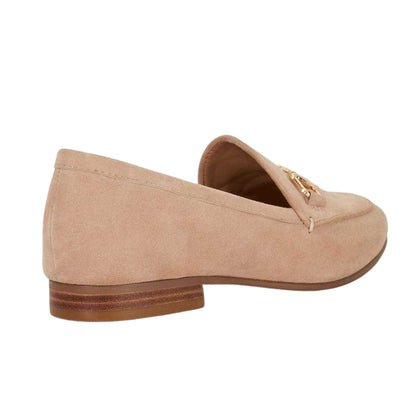 Taupe - Back - Dune London Womens-Ladies Glair Suede Loafers