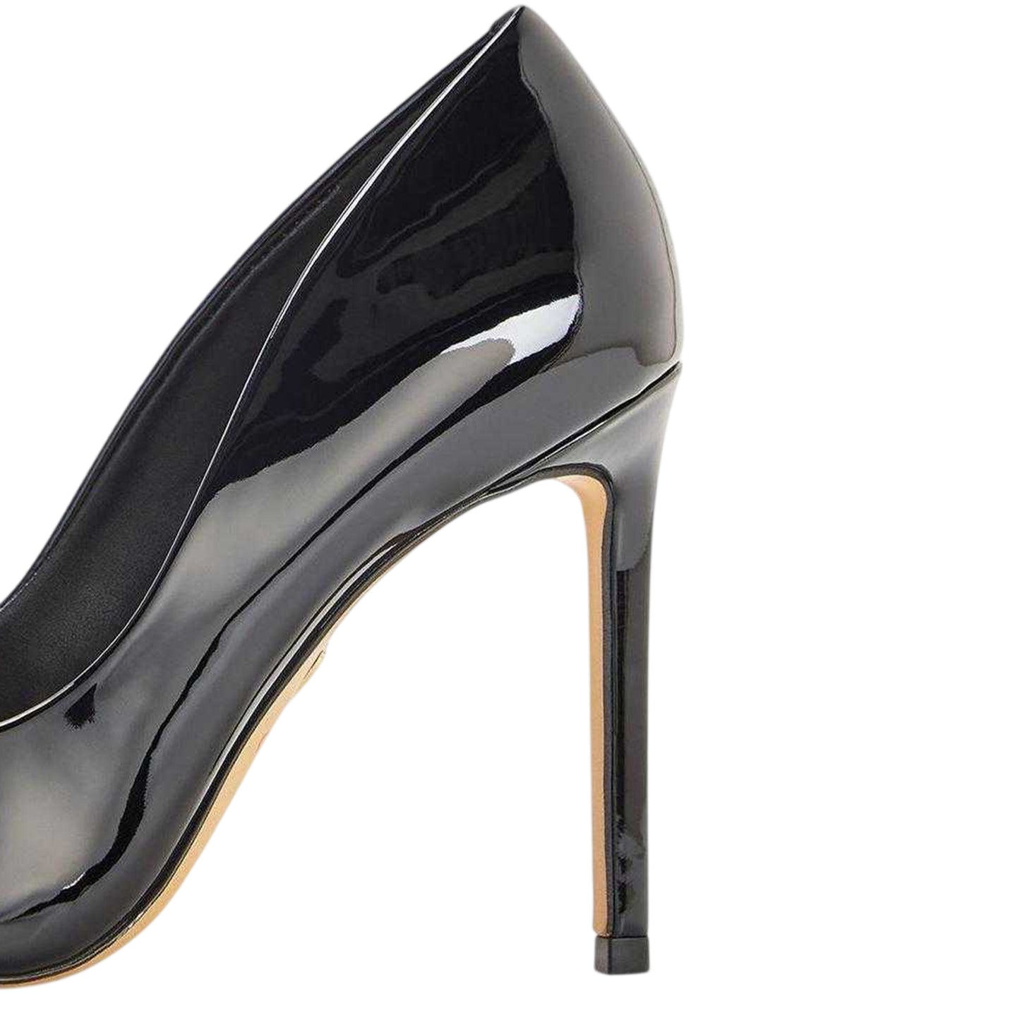 Black - Side - Aldo Womens-Ladies Stessy2.0 Patent Leather Court Shoes