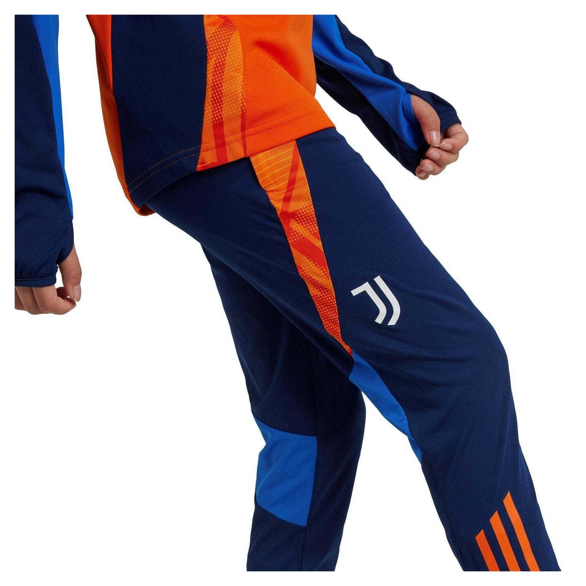 Team Navy Blue - Side - Adidas Childrens-Kids Tiro 24 Competition Juventus FC Training Tracksuit Bottoms