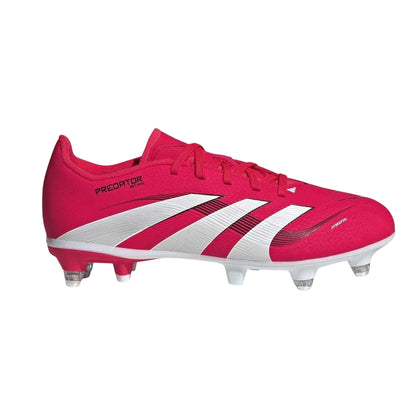 Red-White - Lifestyle - Adidas Childrens-Kids Predator League Soft Ground Football Boots