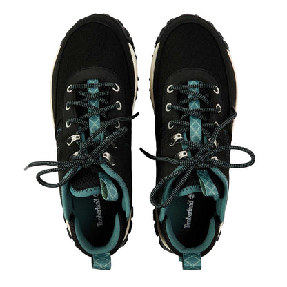 Black-White - Side - Timberland Womens-Ladies Motion 6 Leather GreenStride Walking Shoes