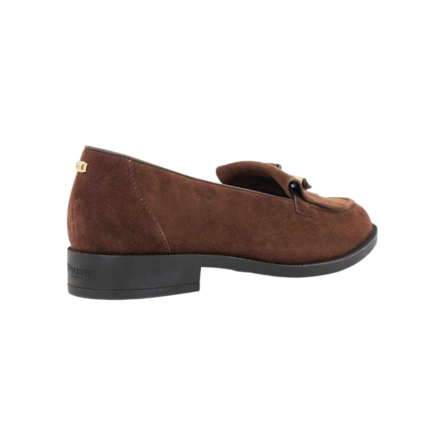Brown - Back - Dune London Womens-Ladies Globetrot Suede Flat Loafers