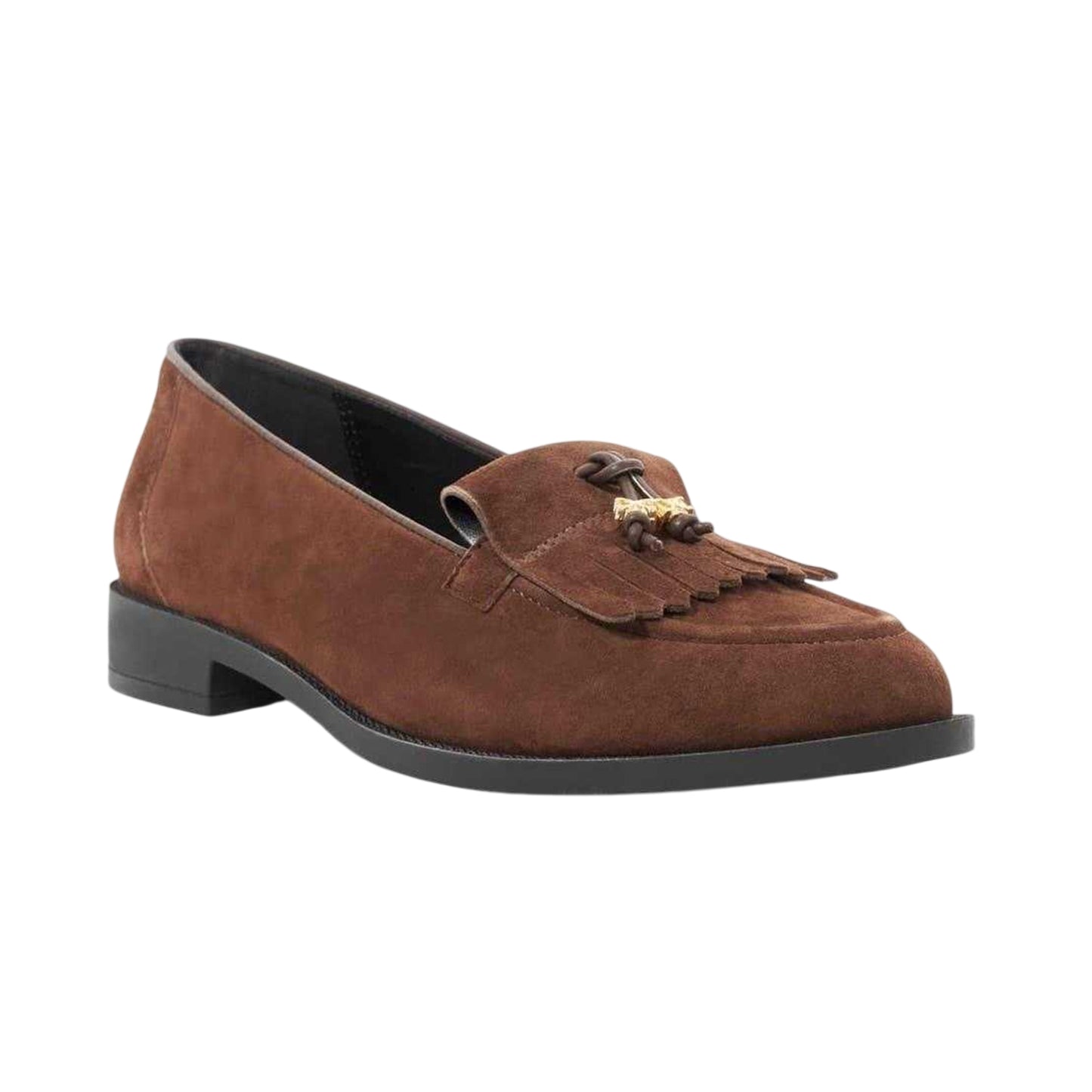 Brown - Lifestyle - Dune London Womens-Ladies Globetrot Suede Flat Loafers