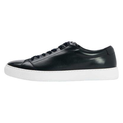 Dark Blue - Back - Boss Mens Enlight Leather Low Trainers