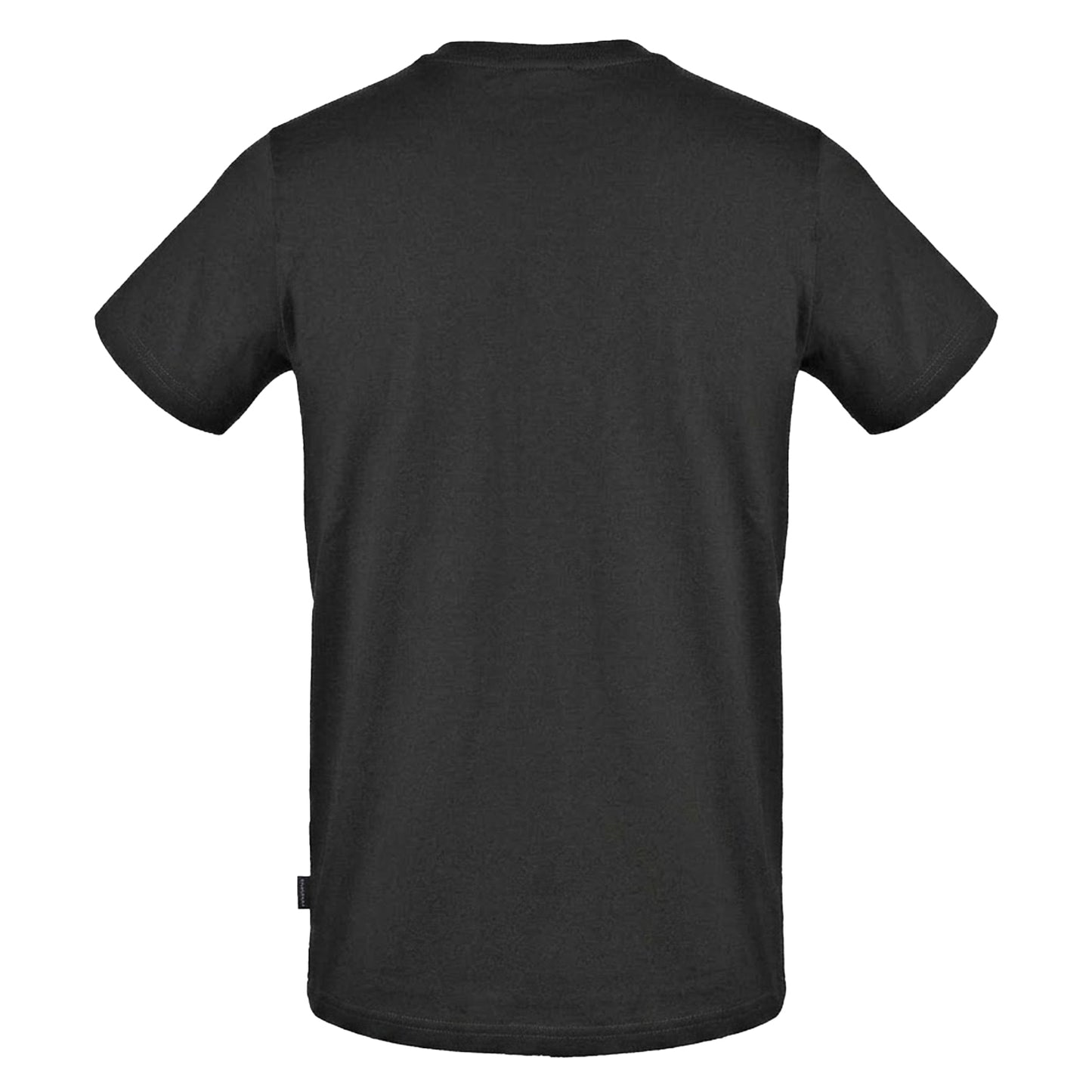 Black - Back - Aquascutum Mens Lettering Cotton T-Shirt