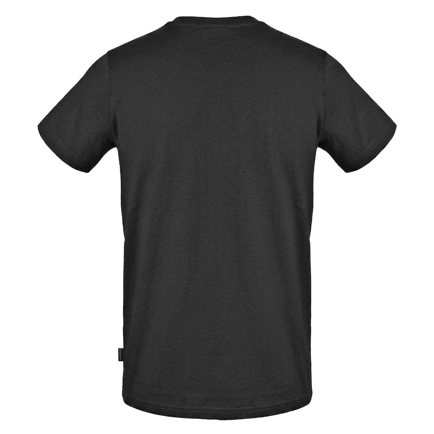 Black - Back - Aquascutum Mens Lettering Cotton T-Shirt