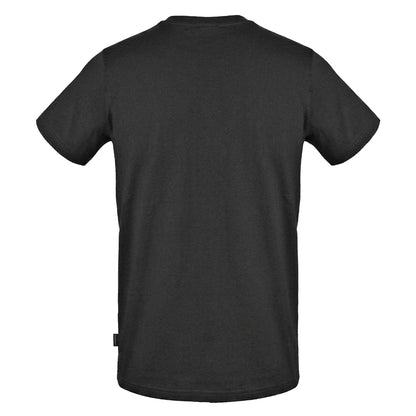 Black - Back - Aquascutum Mens Lettering Cotton T-Shirt