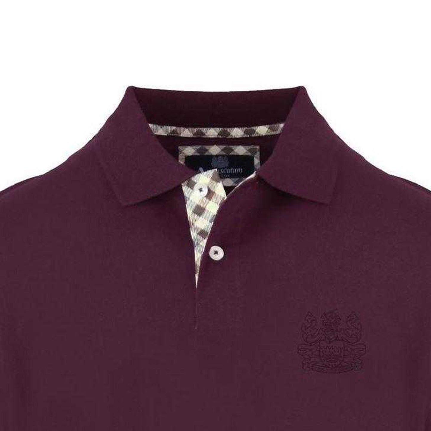 Red - Side - Aquascutum Mens Cotton Polo Shirt