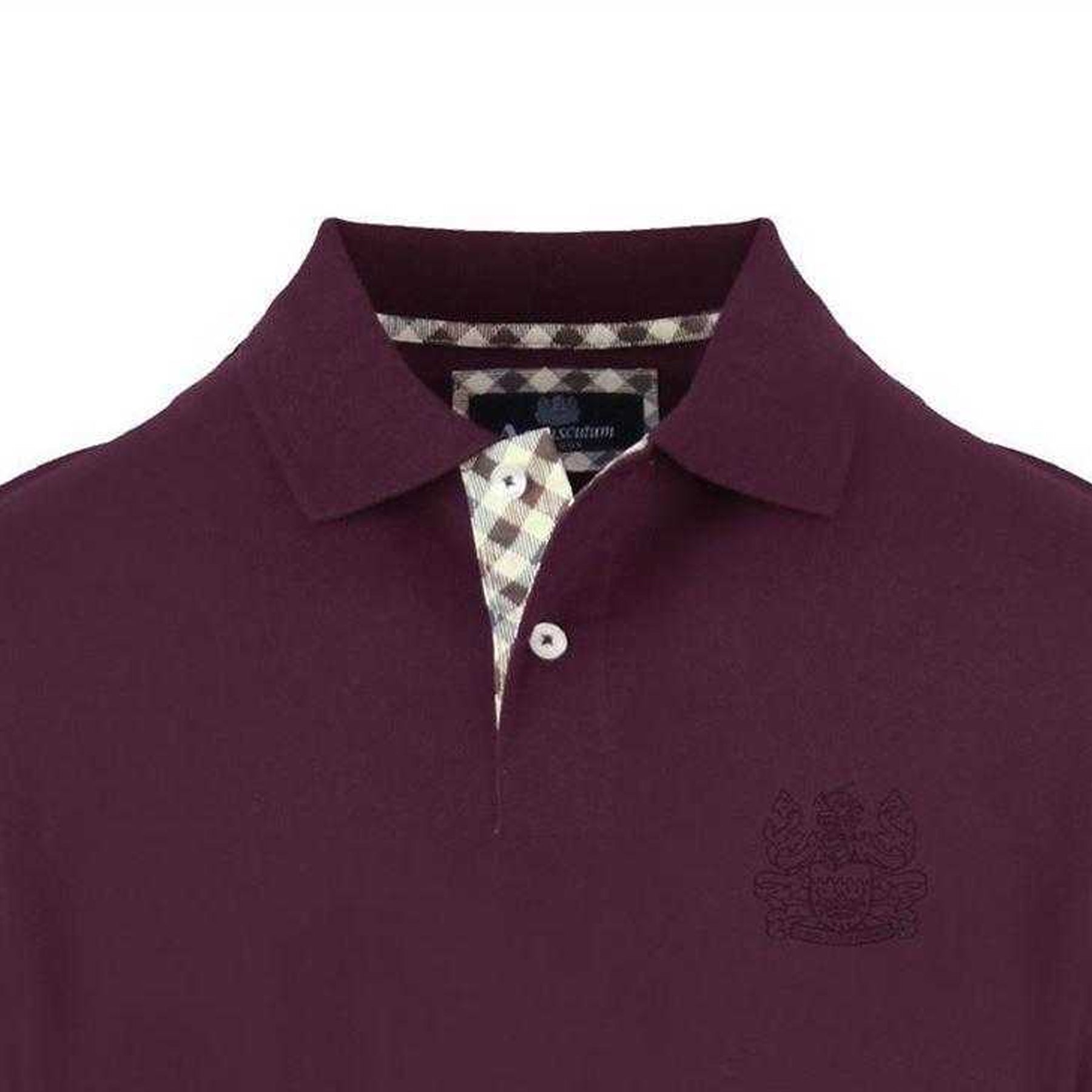 Red - Side - Aquascutum Mens Cotton Polo Shirt