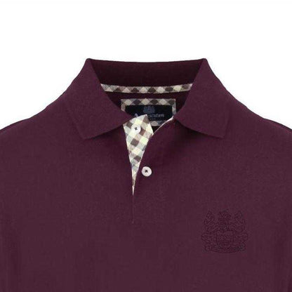 Red - Side - Aquascutum Mens Cotton Polo Shirt
