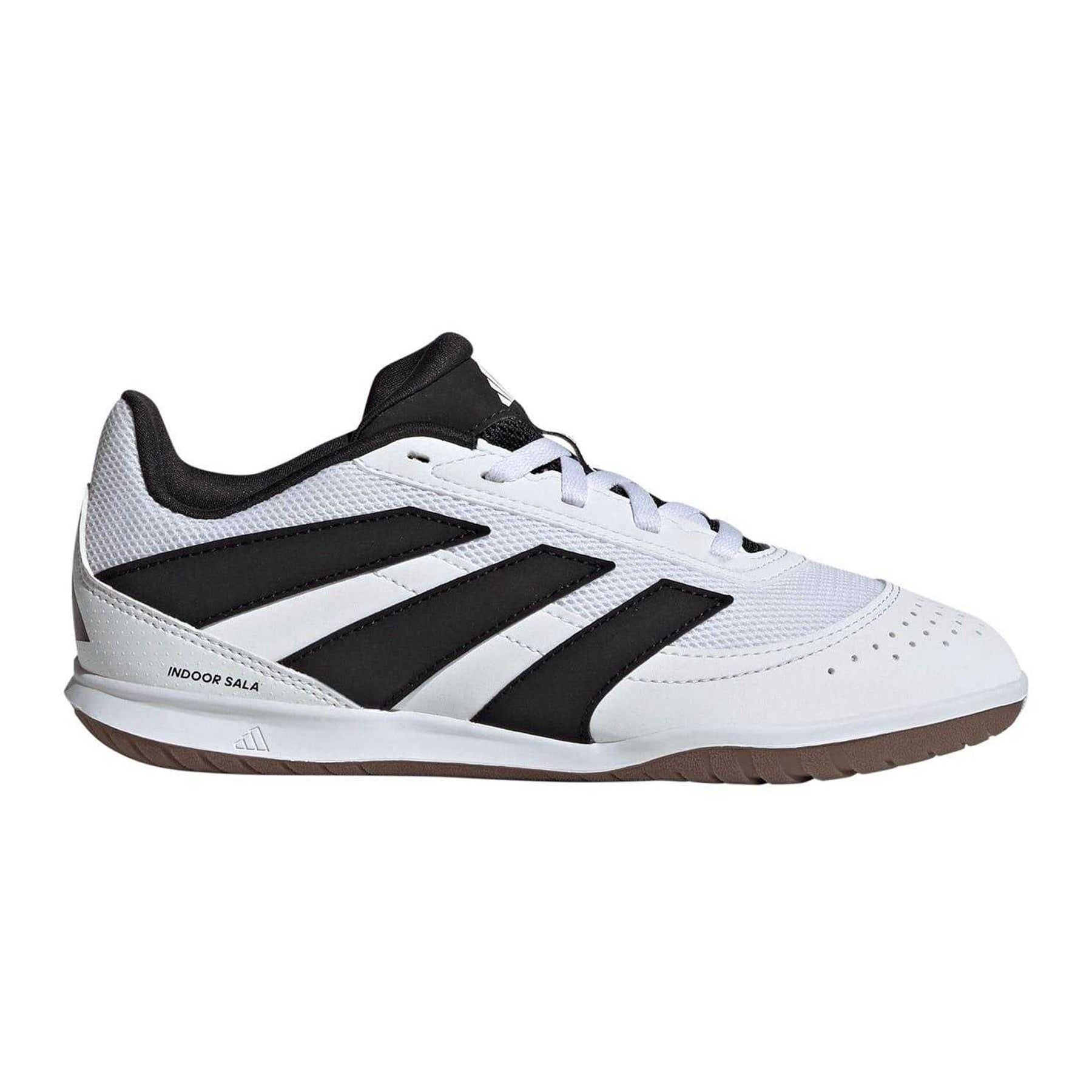 White-Black-Lemon - Lifestyle - Adidas Childrens-Kids Predator League Stripes Leather Football Boots