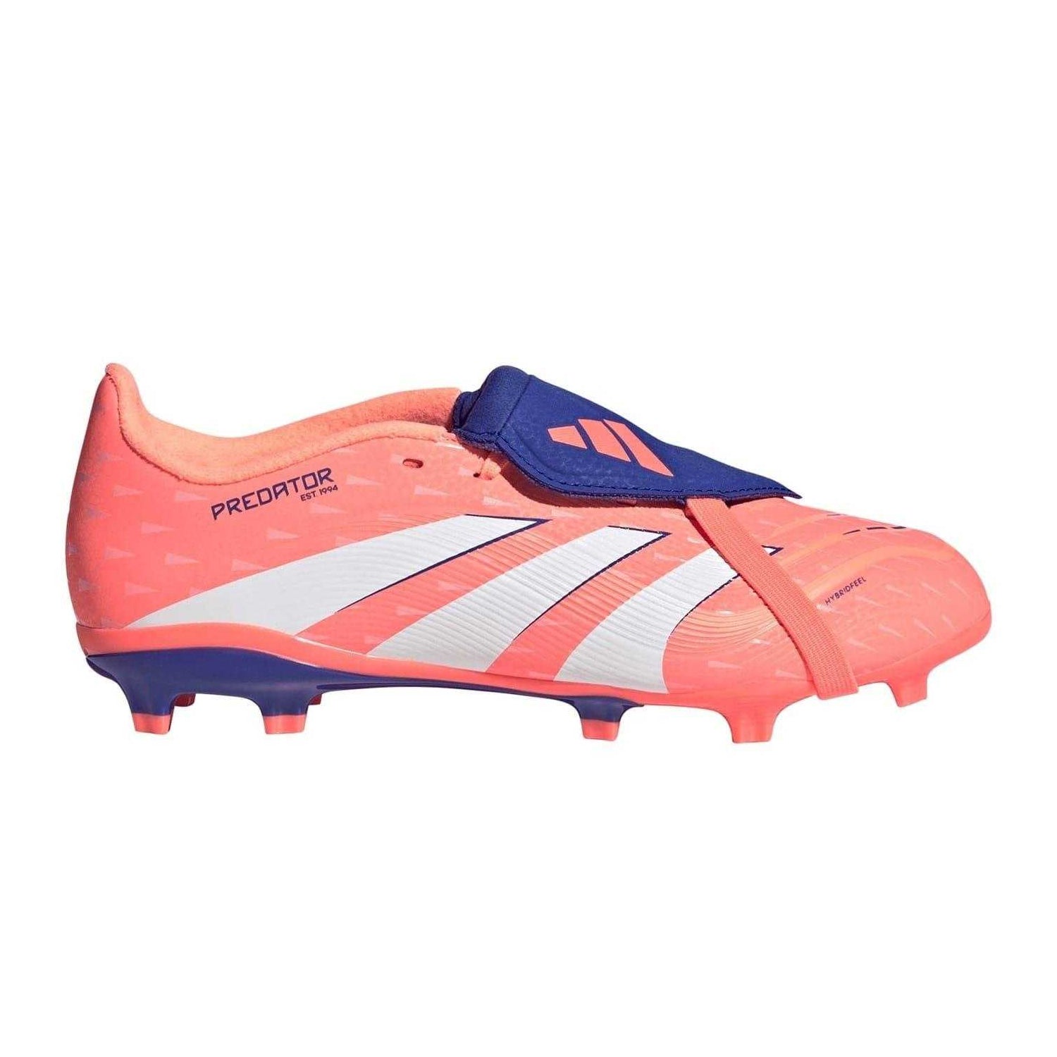 Orange-White - Lifestyle - Adidas Childrens-Kids Predator League Fold Over Folded Tongue Firm Ground Football Boots