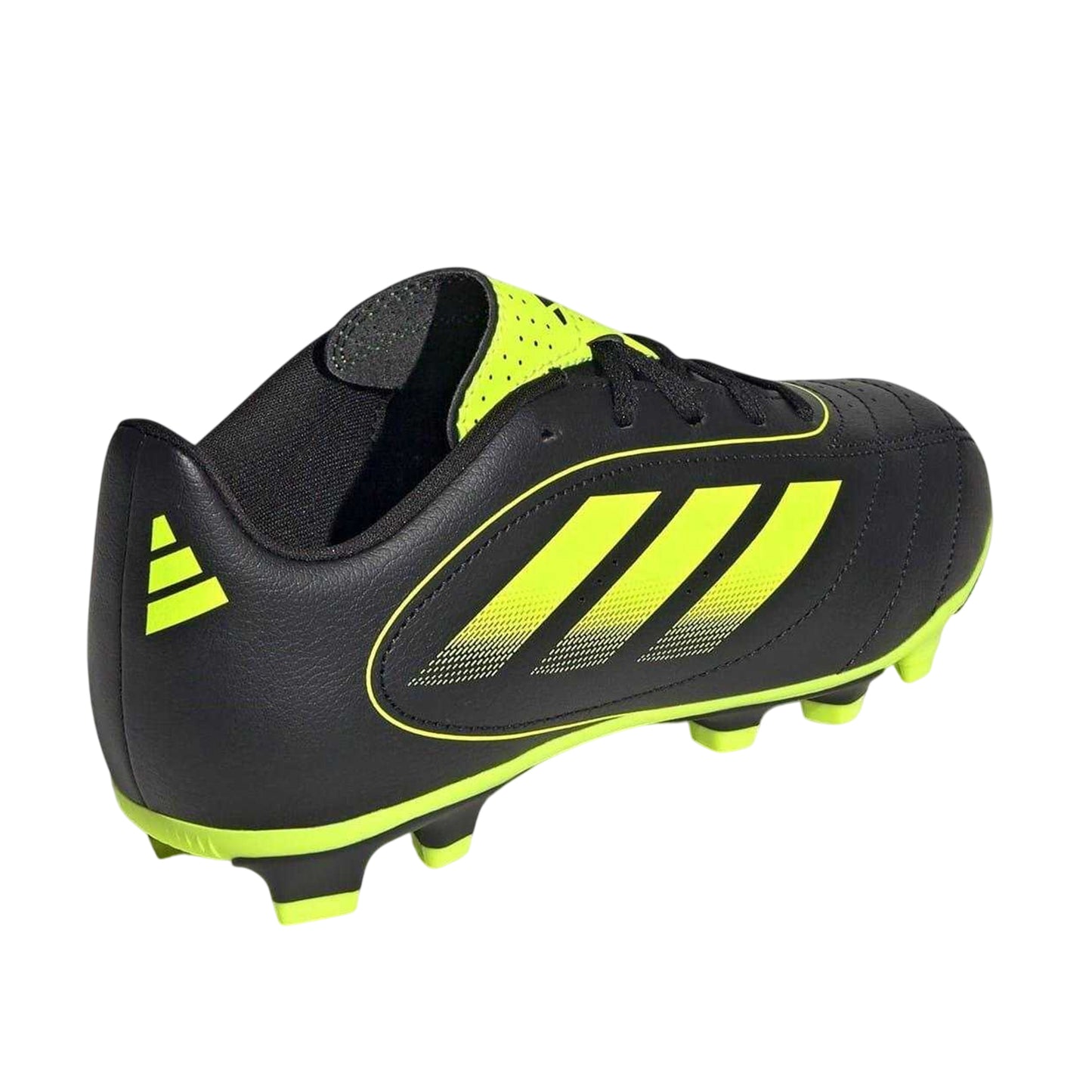 Black-Lemon - Back - Adidas Childrens-Kids Goletto VIII Firm Ground Football Boots