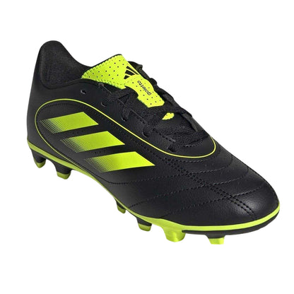 Black-Lemon - Front - Adidas Childrens-Kids Goletto VIII Firm Ground Football Boots