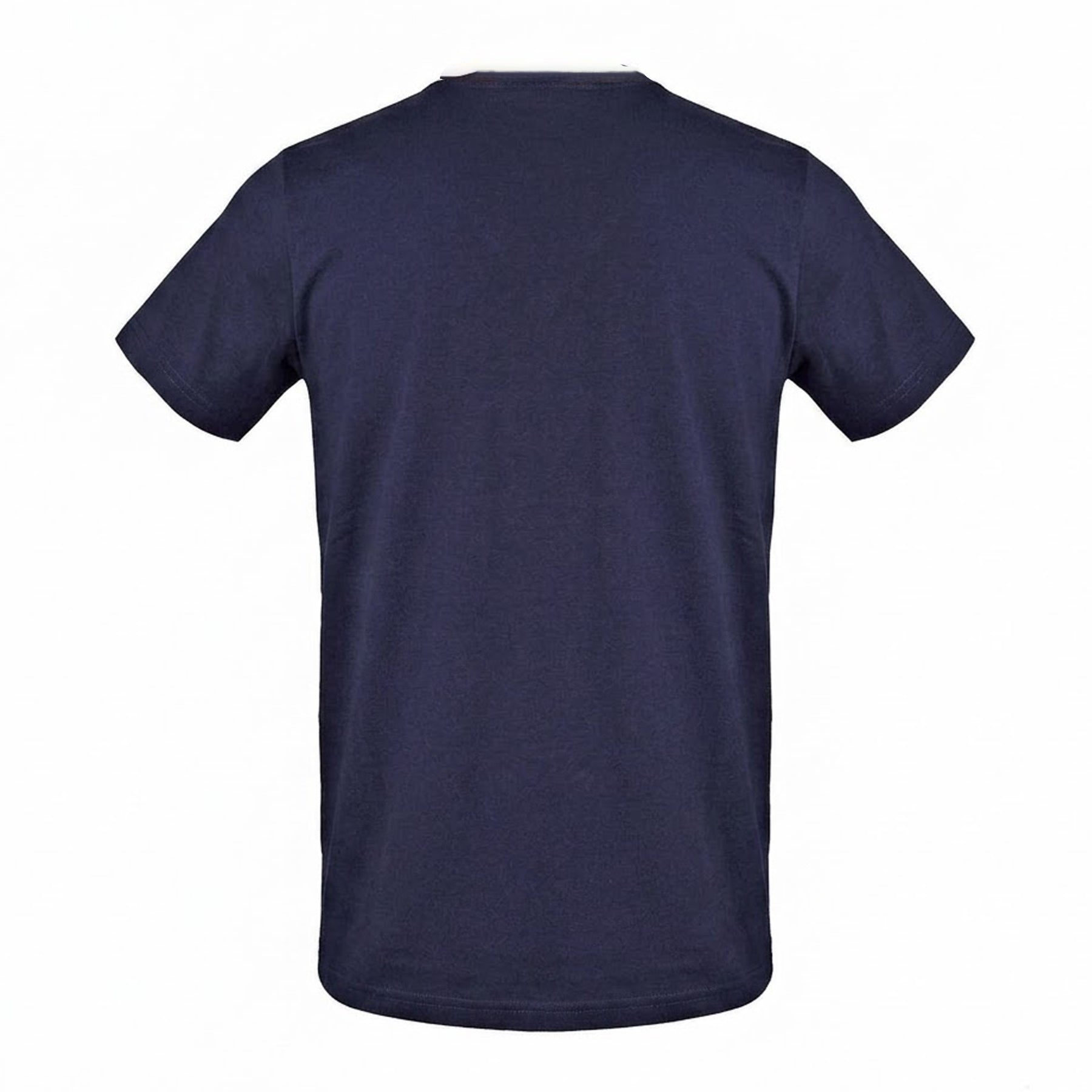 Navy - Back - Aquascutum Mens Logo Cotton T-Shirt