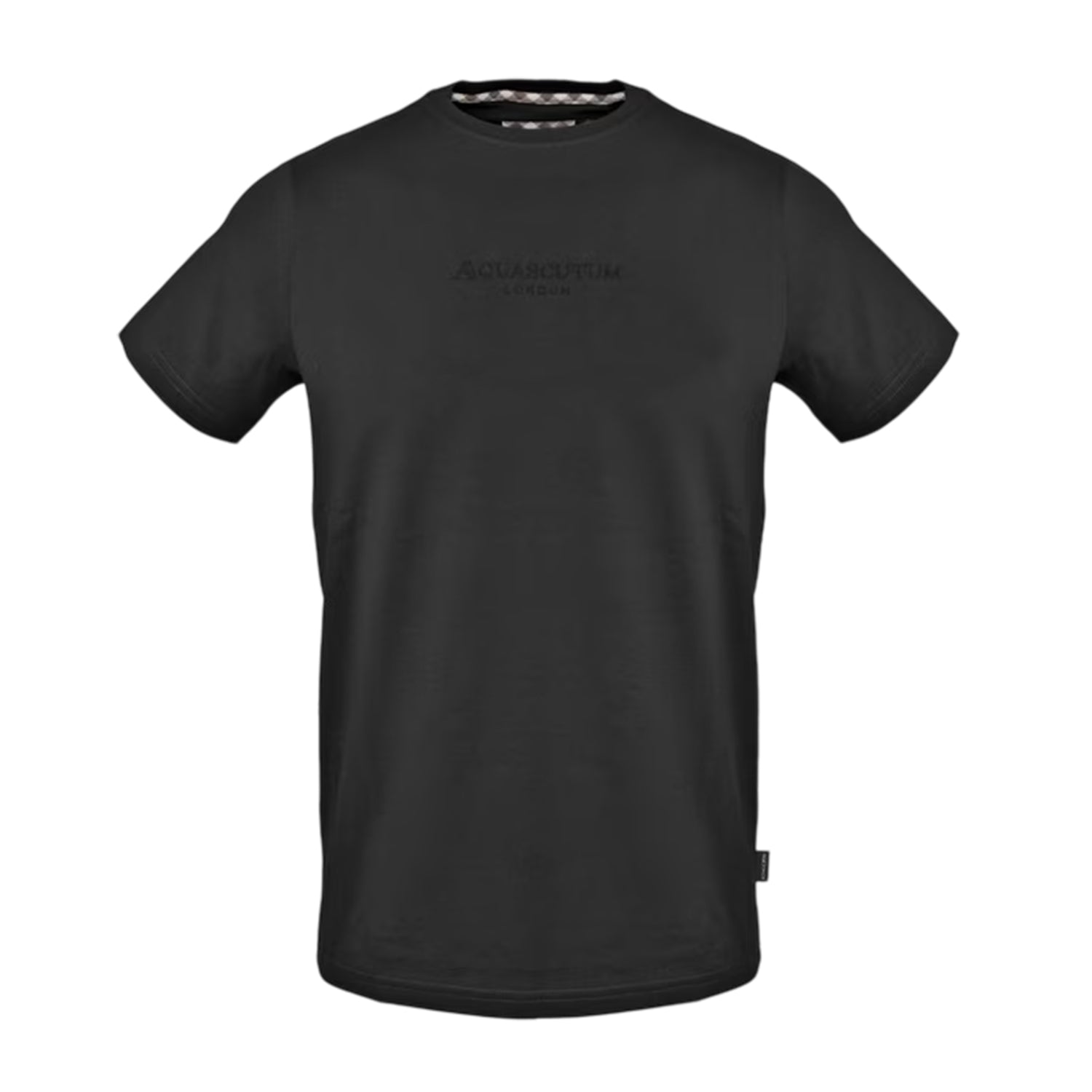 Black - Front - Aquascutum Mens Logo Cotton T-Shirt