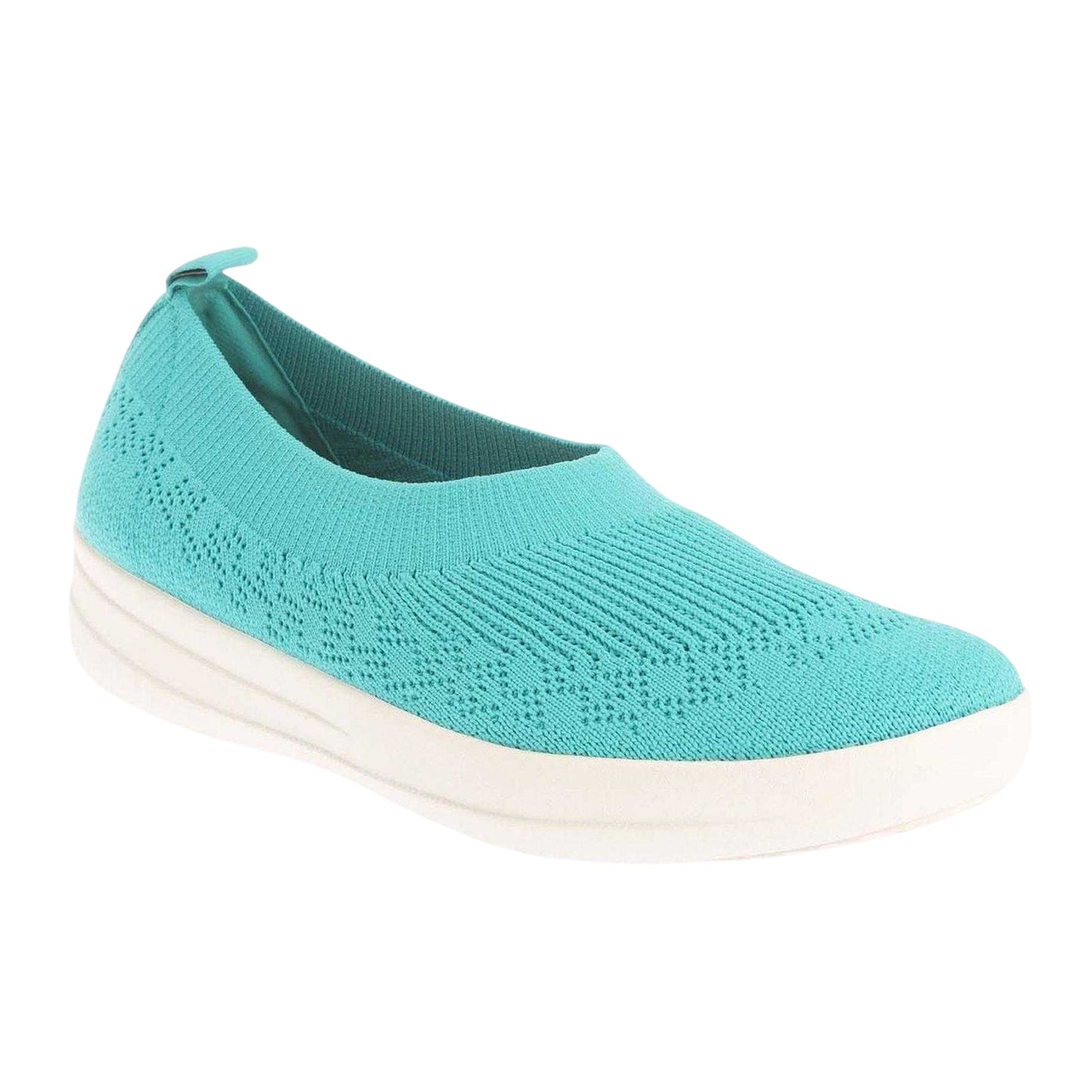 Blue - Side - Fit Flop Womens-Ladies Uberknit Ballet Flats