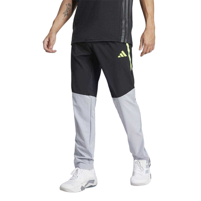 Black - Side - Adidas Mens Tech Colour Block Jogging Bottoms
