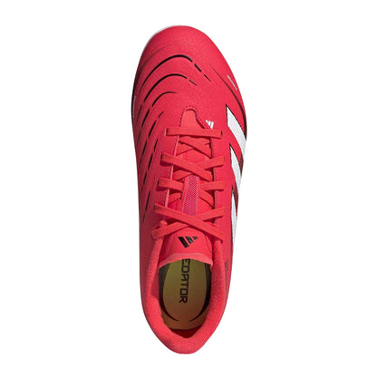Red-White - Lifestyle - Adidas Childrens-Kids Predator League 3 Stripes Firm Ground Football Boots