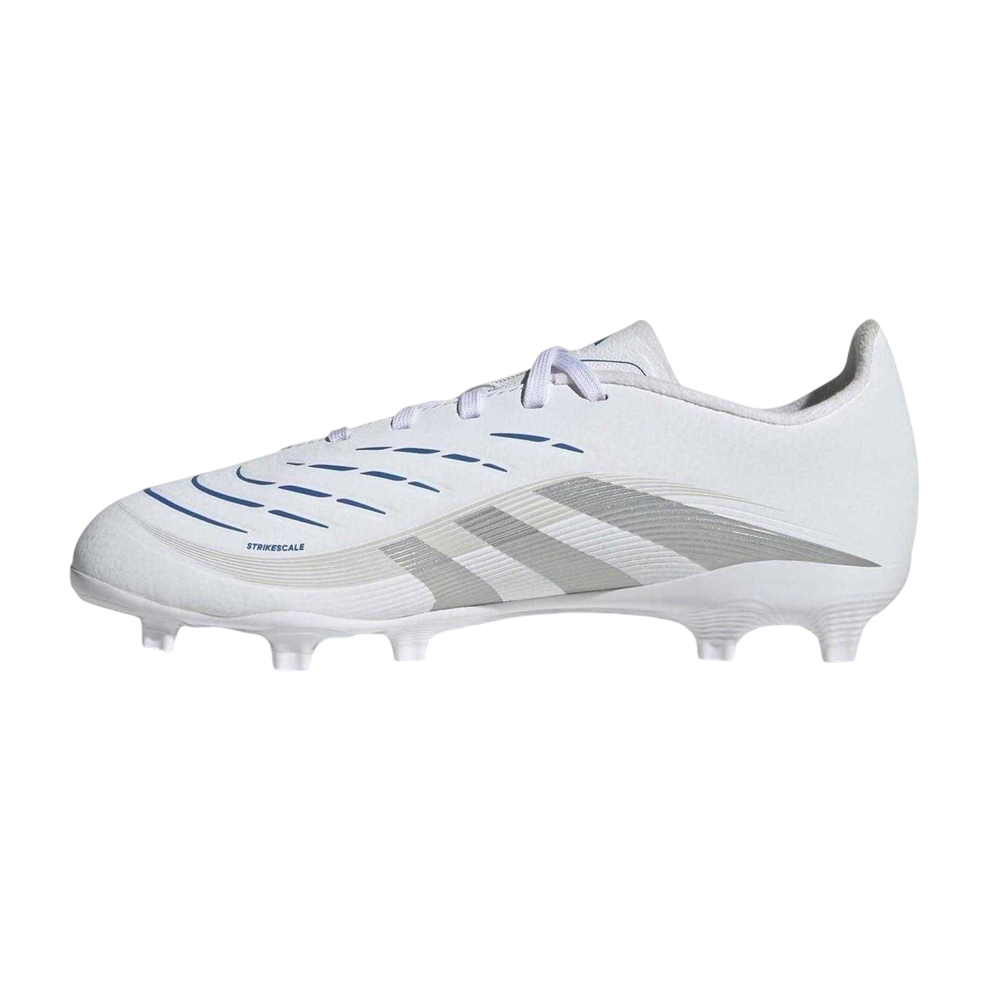 White - Side - Adidas Childrens-Kids Predator League 3 Stripes Firm Ground Football Boots