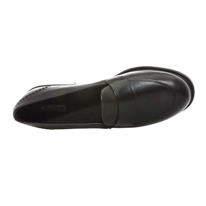 Black - Side - Kickers Womens-Ladies Lach Leather Loafers
