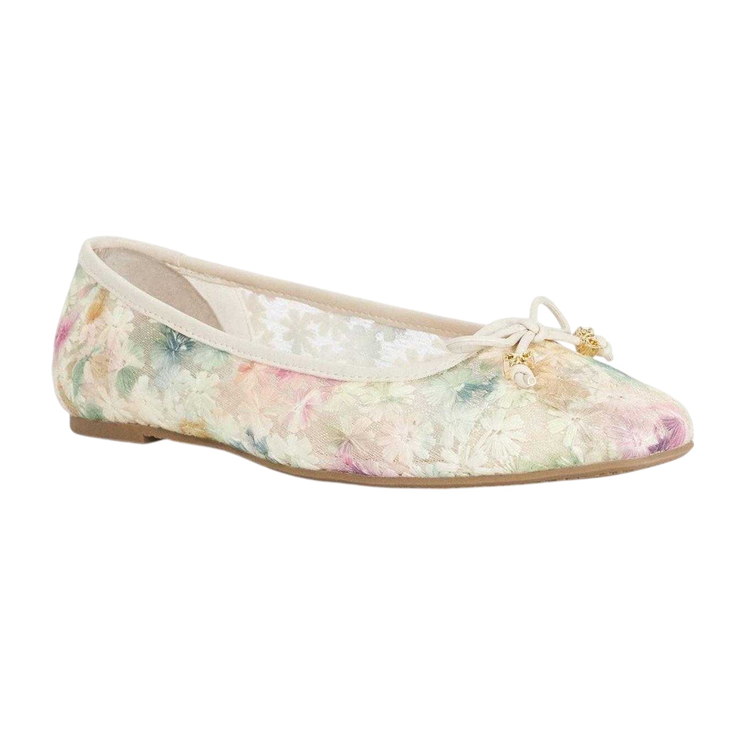 Multicoloured - Front - Dune London Womens-Ladies Lo Hennie Floral Ballet Flats