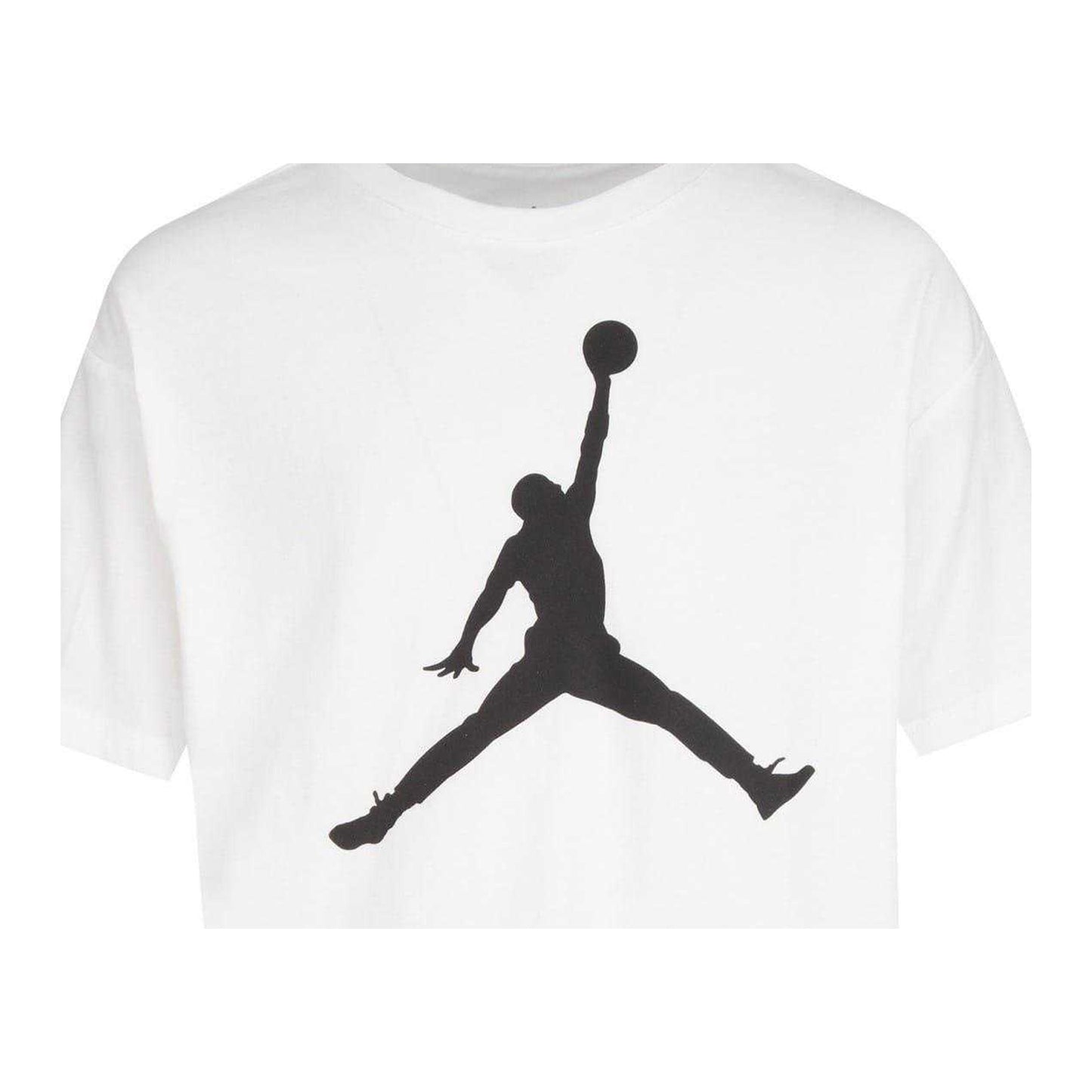 White - Side - Nike Girls Air Jordan Jumpman Crop T-Shirt