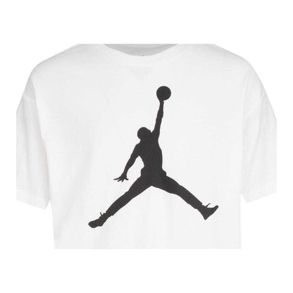 White - Side - Nike Girls Air Jordan Jumpman Crop T-Shirt