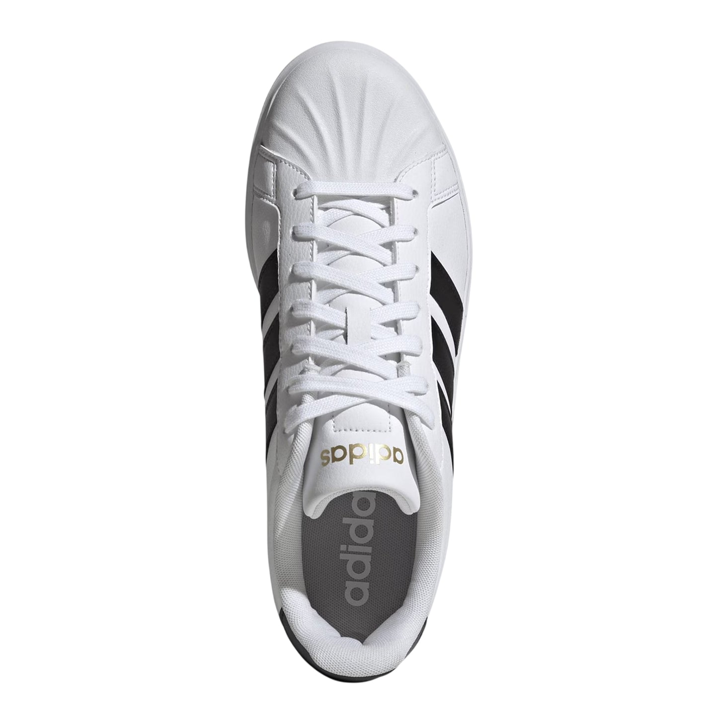 White-Black - Side - Adidas Mens Streettalk Low Lace Up Trainers